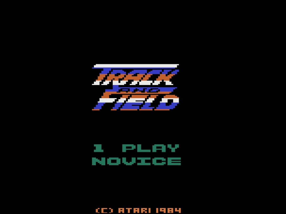 Title Screen of Track & Field for Atari 2600